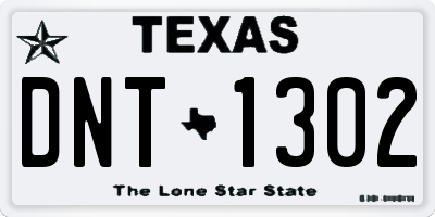 TX license plate DNT1302