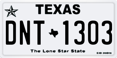 TX license plate DNT1303