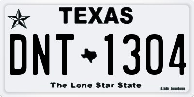 TX license plate DNT1304