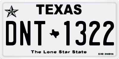 TX license plate DNT1322