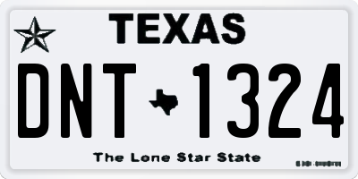 TX license plate DNT1324