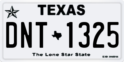 TX license plate DNT1325