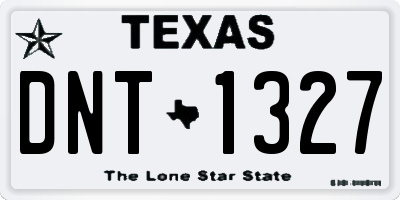 TX license plate DNT1327