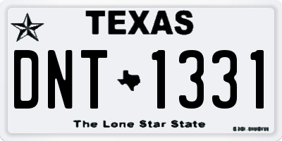 TX license plate DNT1331