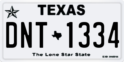 TX license plate DNT1334