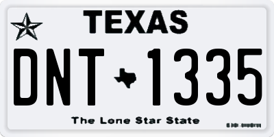 TX license plate DNT1335
