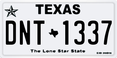 TX license plate DNT1337
