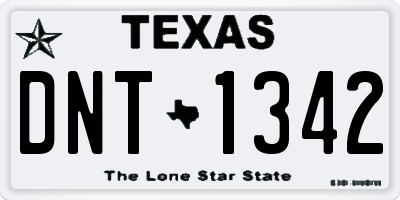 TX license plate DNT1342