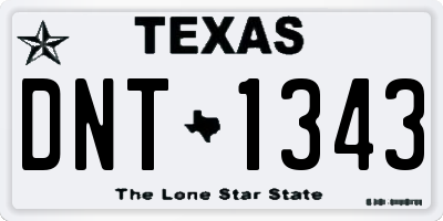 TX license plate DNT1343