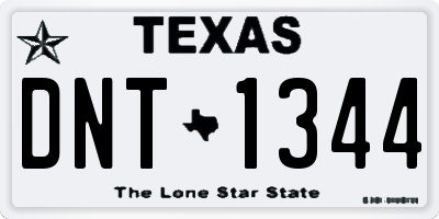 TX license plate DNT1344