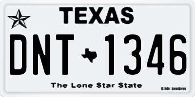 TX license plate DNT1346