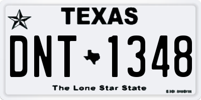 TX license plate DNT1348