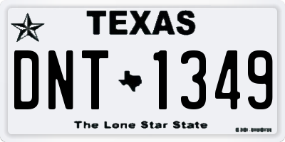 TX license plate DNT1349