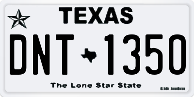 TX license plate DNT1350