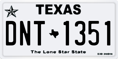 TX license plate DNT1351