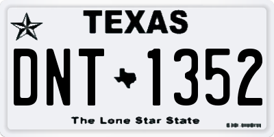 TX license plate DNT1352