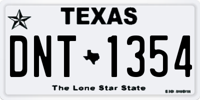 TX license plate DNT1354