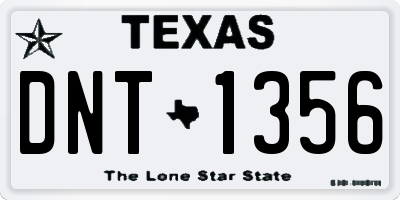 TX license plate DNT1356