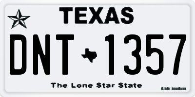 TX license plate DNT1357