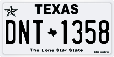 TX license plate DNT1358