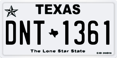 TX license plate DNT1361