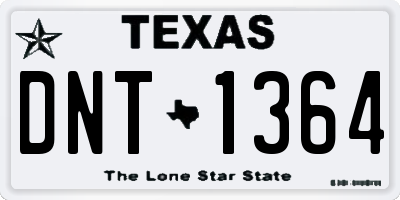 TX license plate DNT1364