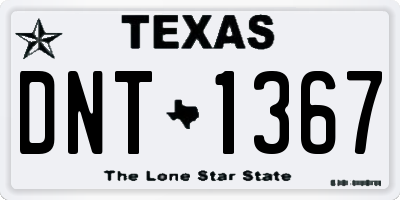 TX license plate DNT1367