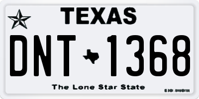 TX license plate DNT1368