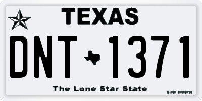 TX license plate DNT1371