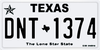 TX license plate DNT1374