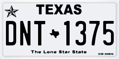 TX license plate DNT1375
