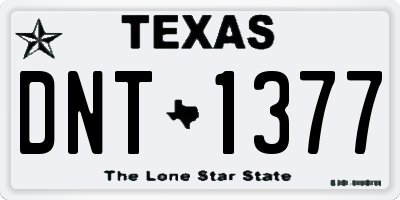 TX license plate DNT1377