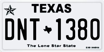 TX license plate DNT1380