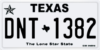 TX license plate DNT1382