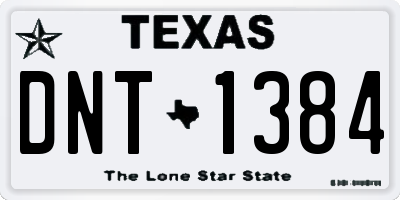 TX license plate DNT1384
