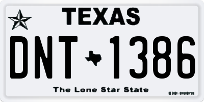 TX license plate DNT1386