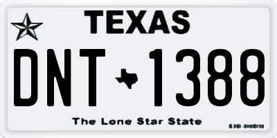 TX license plate DNT1388