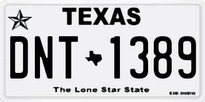 TX license plate DNT1389