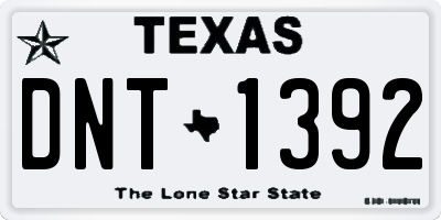 TX license plate DNT1392