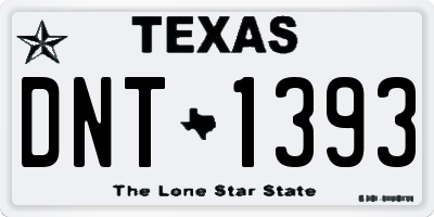 TX license plate DNT1393