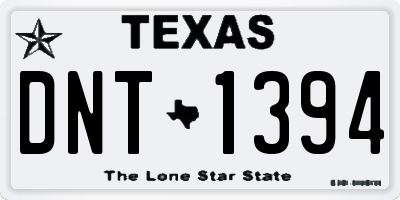 TX license plate DNT1394