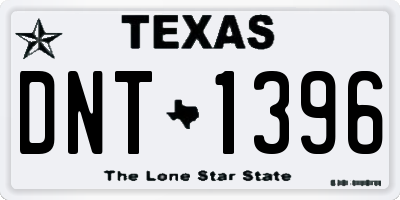 TX license plate DNT1396