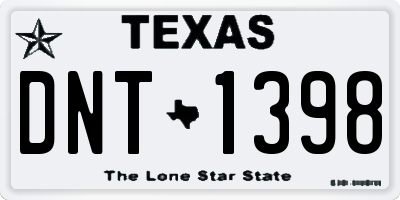 TX license plate DNT1398