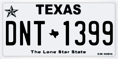 TX license plate DNT1399