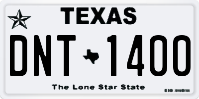 TX license plate DNT1400