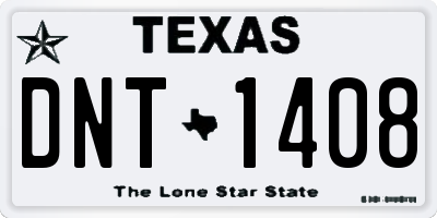 TX license plate DNT1408