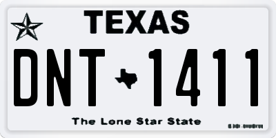 TX license plate DNT1411