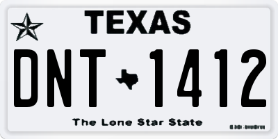 TX license plate DNT1412