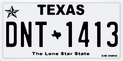 TX license plate DNT1413