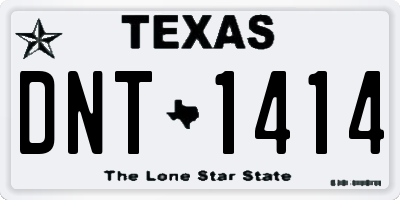 TX license plate DNT1414